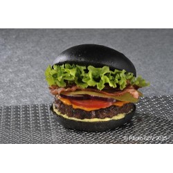  Black burger cheddar bacon 
