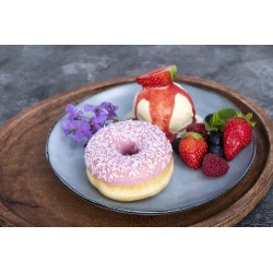  Donuts rose et boules de vanille 