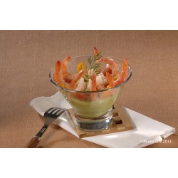  Mousse d'avocat et crevettes 