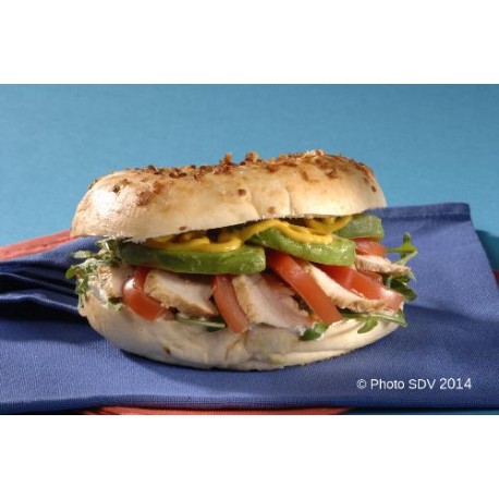  Bagel oignon avocat et poulet 