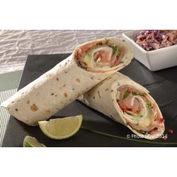  Wrap saumon, avocat, baies roses 