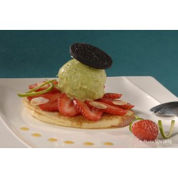  Sorbet avocat citron sur pancake 