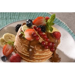  Pancakes fruits rouges dulce de leche 