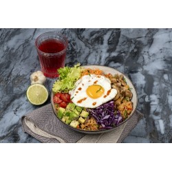  Pokebowl riz mex et oeuf 