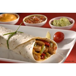  Fajitas de poulet mix sur assiette 