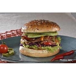  Burger gourmet poulet effiloché mex 