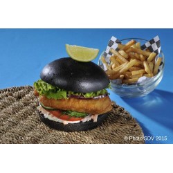  Black burger fish coleslaw 