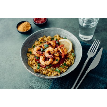  Gambas aux épices et riz cuisiné - 4 pers 